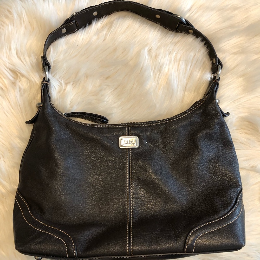 The Sak Black Leather Shoulder Bag